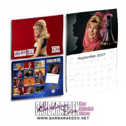 Autographed Barbara Eden 2027 Monthly Wall Calendar (Front Cover)