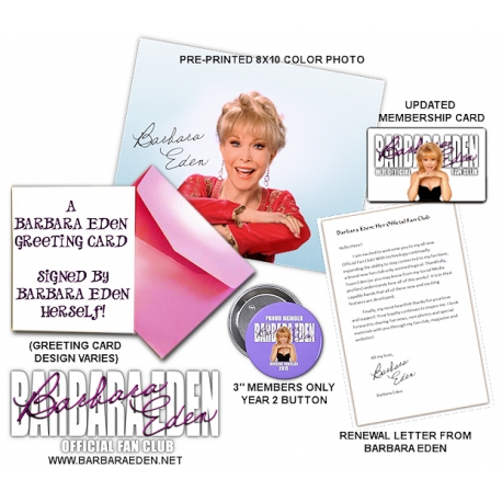 Barbara Eden Fan Club Renewal (1 Year)